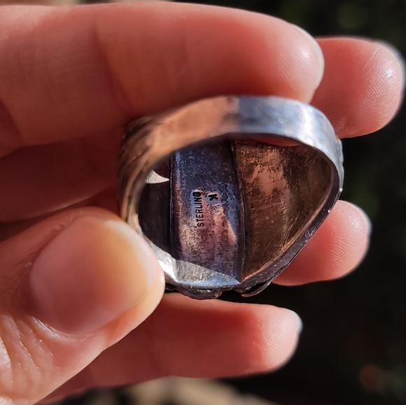 Navajo Signed Ring Sterling - Picture 3 of 6